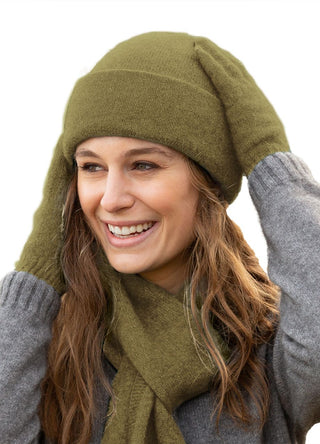 Noble Wilde Wollstrickmütze hellgrün