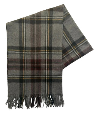 Cashmere Stole Tartan Grey Stewart