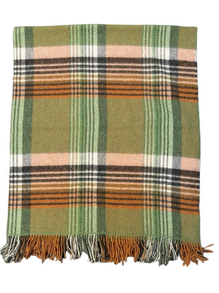 Irish Picnic Blanket – dicke irische Wolldecke mit gedrehten Fransen