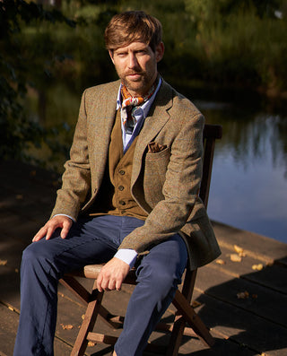 Harris Tweed® Sakko Veston light green herringbone