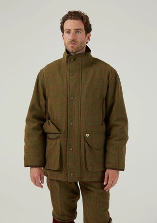 Herren Tweed Mantel Field Jacket: wasser- und winddicht aus 100% Wolle