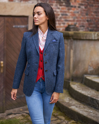 Harris Tweed® Damen Blazer blue herringbone