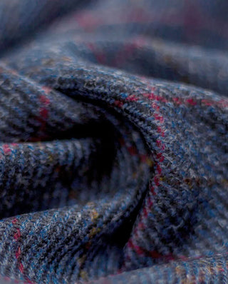 Detailaufnahme Harris Tweed scottish blue
