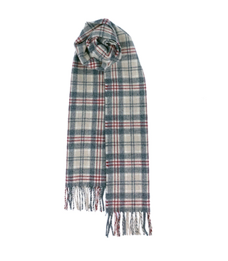 Schal Lammwolle Tartan Hebridean Sands