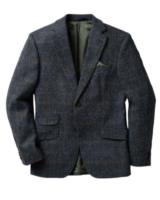 Das Harris Tweed Veston ist von vorne dargestellt.