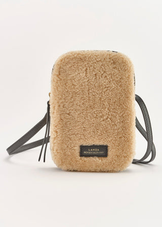 Umhängetasche original Schaffell ungefärbt