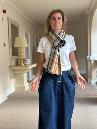 Feine Stola & Schal 100% Merinowolle Thomson Camel