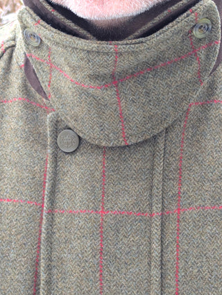 Herren Tweed Mantel Field Jacket: wasser- und winddicht aus 100% Wolle