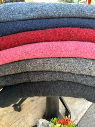 Noble Wilde Poncho/Cape aus Merino Possum Sangria rot