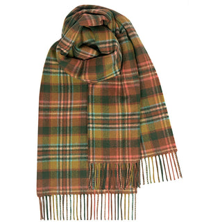 Tartan-Stola 100% Lammwolle Scott Green Antique