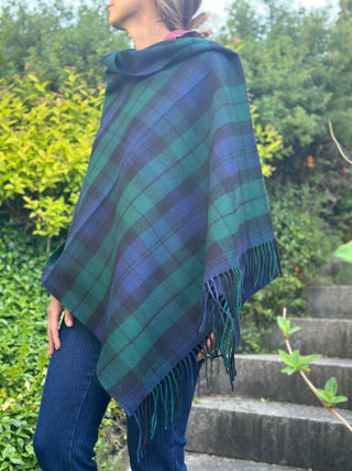 Tartan-Stola 100% Lammwolle Blackwatch modern