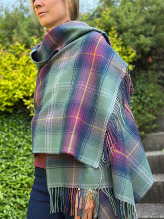 Tartan-Stola 100% Lammwolle Hame