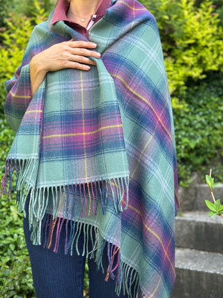 Tartan-Stola 100% Lammwolle Hame