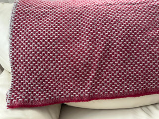 Dicke Wolldecke rot aus Wales – Schurwolle