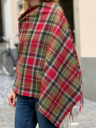 Tartan Stole 100% Lambswool Scott Green Antique