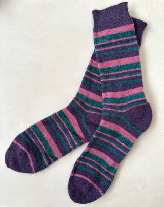Noble Wilde Socken aus Merino Seide rosa/purpur