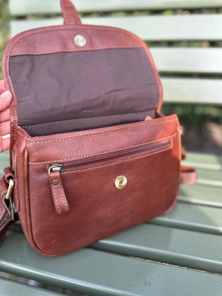 Tweed Saddle Bag Handtasche groß classic green