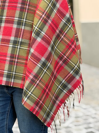 Tartan Stole 100% Lambswool Scott Green Antique