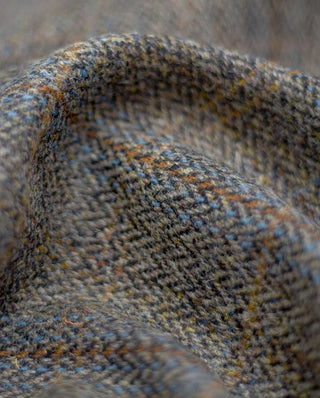 Herren Harris Tweed® Mantel Green Blue Herringbone