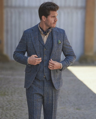 Harris Tweed® Sakko Veston Grey Blue Herringbone