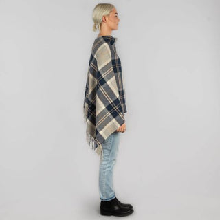 Tartan Poncho Camel Thomson