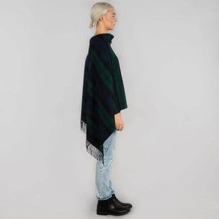 Tartan Poncho Camel Thomson